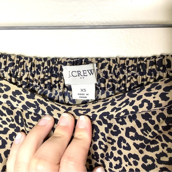 < J. Crew Satin Cheetah Print Midi Skirt > - Picture 5 of 5